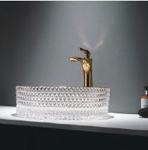  水晶玻璃洗手盆	